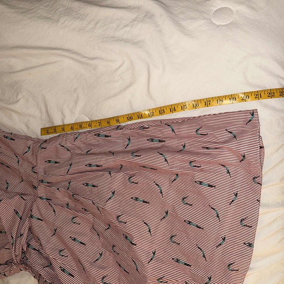 Maeve Red White Striped A-Line Dress Sleeveless Patterned Size US 6 - Picture 6 of 6